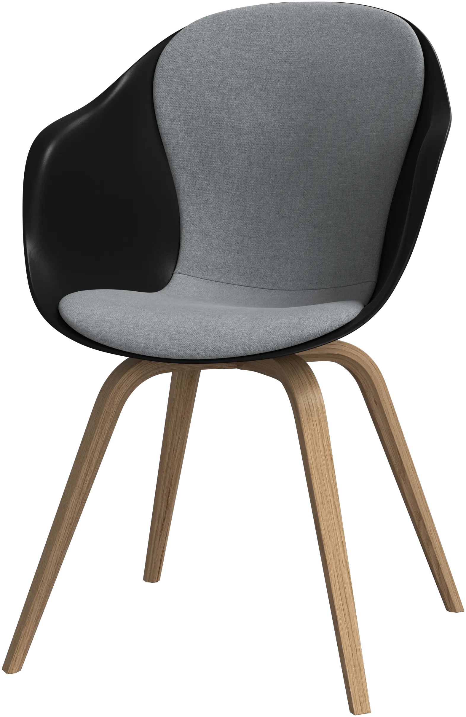 ボーコンセプト Ottawa ダイニングチェア グレー布張り 脚マットブラック